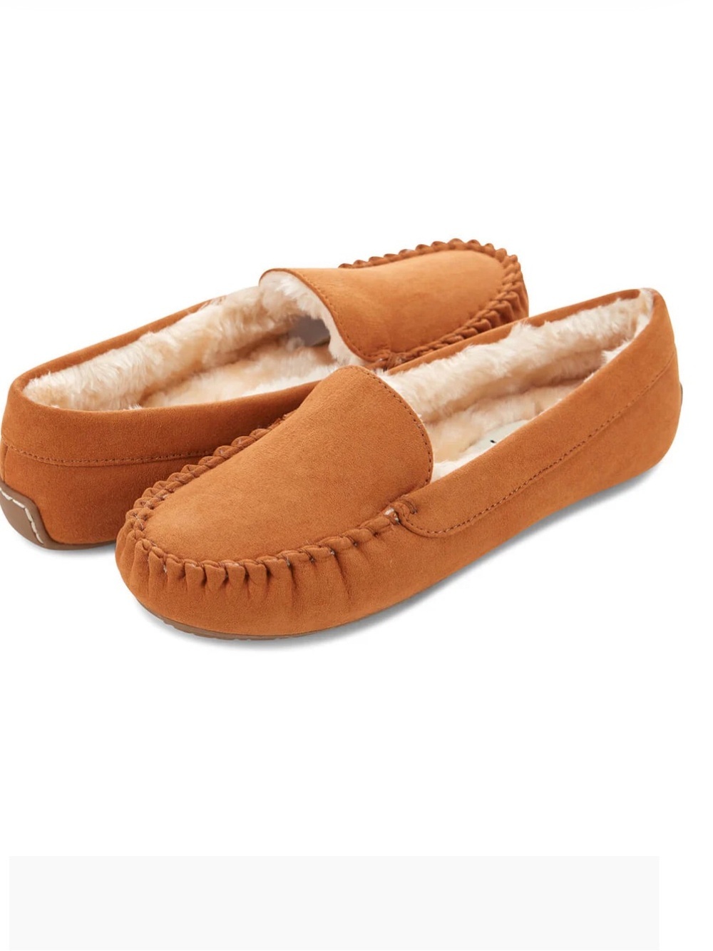 Womens Lilly Moccasins Faux Suede Slippers 9